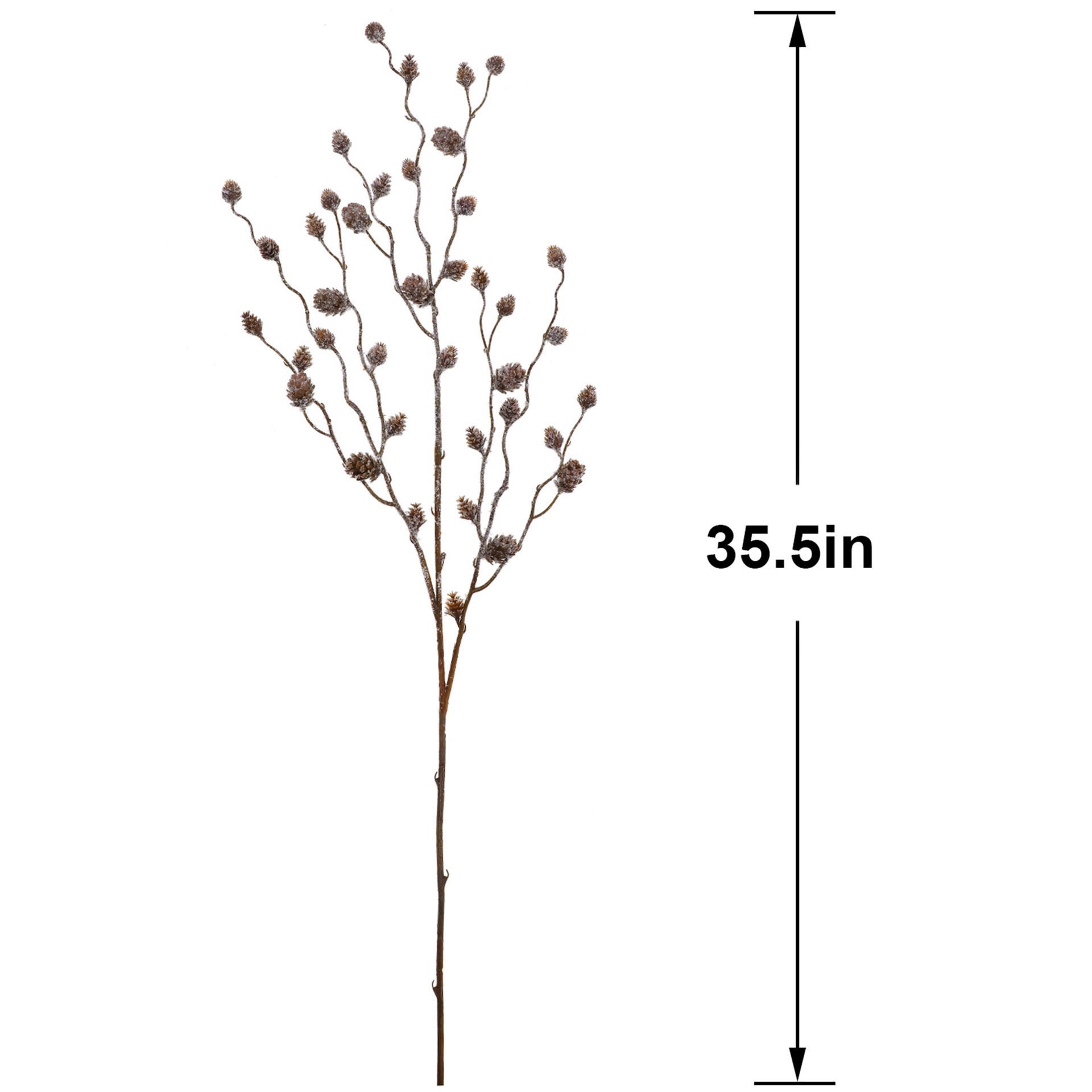 slide 2 of 3, 35.5" Mini Snowy Pinecone Stem By Ashland, 35.5 in