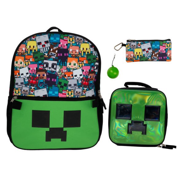 slide 3 of 4, Accessory Innovations 5-Piece Backpack Set, Minecraft, 1 ct