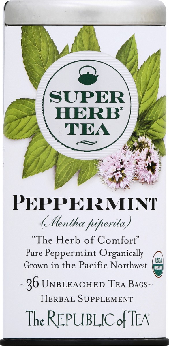 slide 6 of 9, The Republic of Tea Bags Peppermint SuperHerb Tea 36 ea, 36 ct