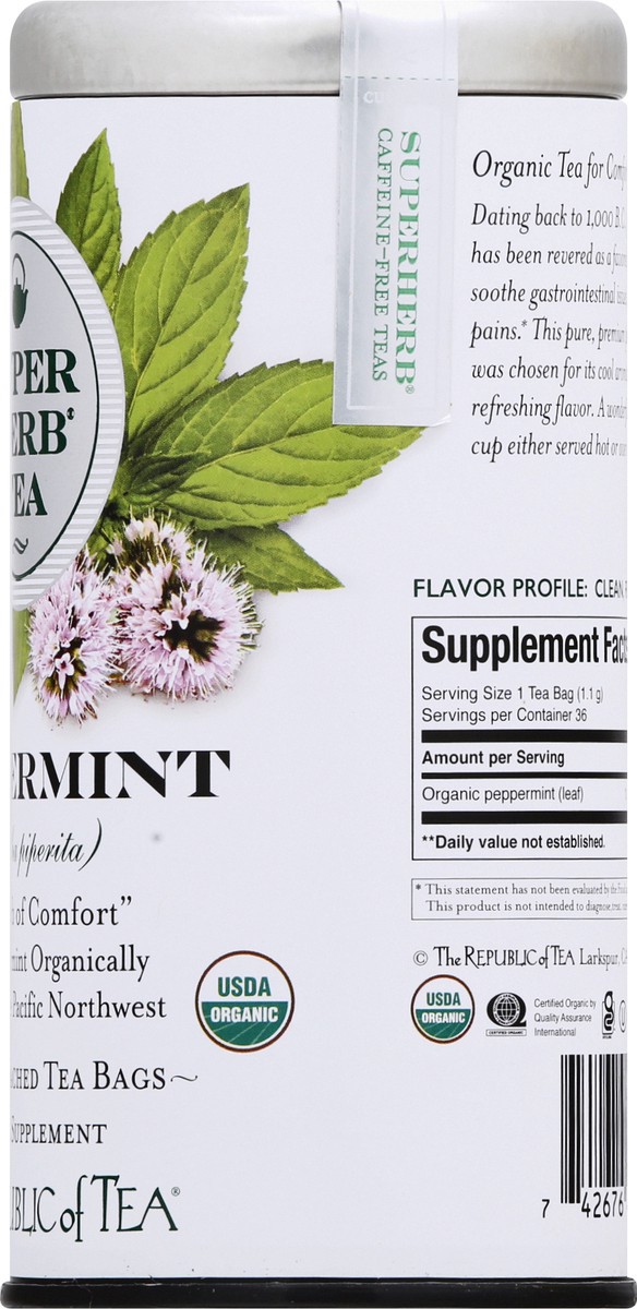 slide 8 of 9, The Republic of Tea Bags Peppermint SuperHerb Tea 36 ea, 36 ct