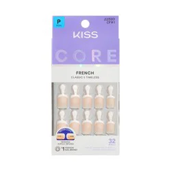 Kiss Core Perfection French Petite Nails, 32 Each