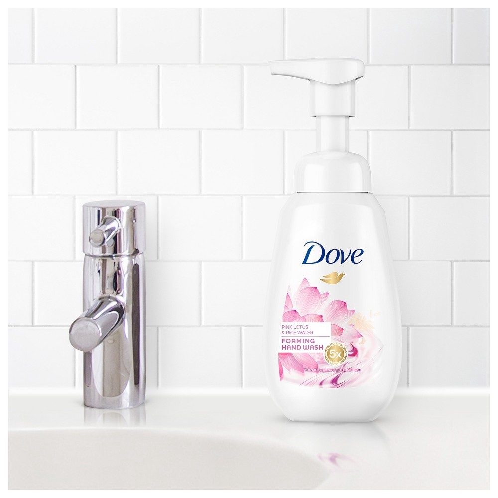 slide 3 of 8, Dove Pink Lotus Rice Water Foaming Hand Wash, 6.8 oz