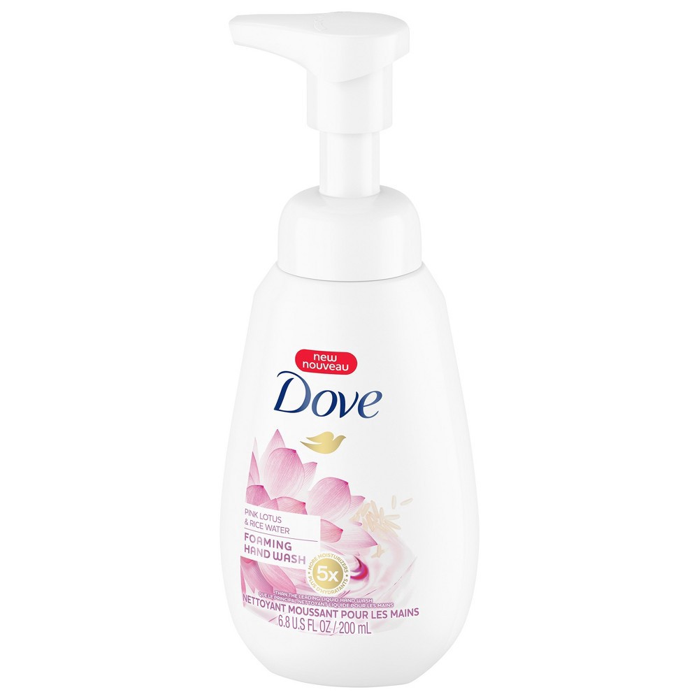 slide 7 of 8, Dove Pink Lotus Rice Water Foaming Hand Wash, 6.8 oz