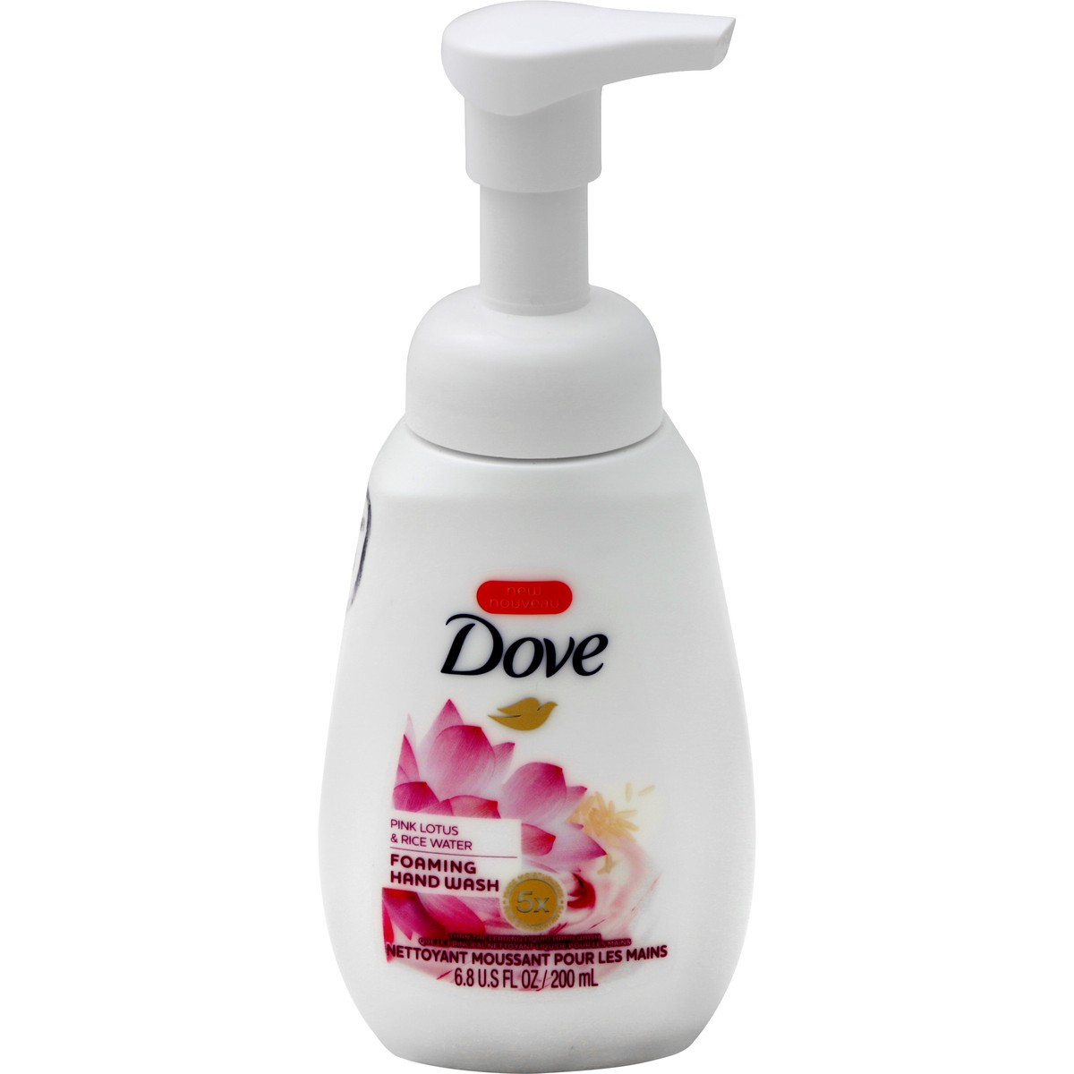 slide 1 of 8, Dove Pink Lotus Rice Water Foaming Hand Wash, 6.8 oz