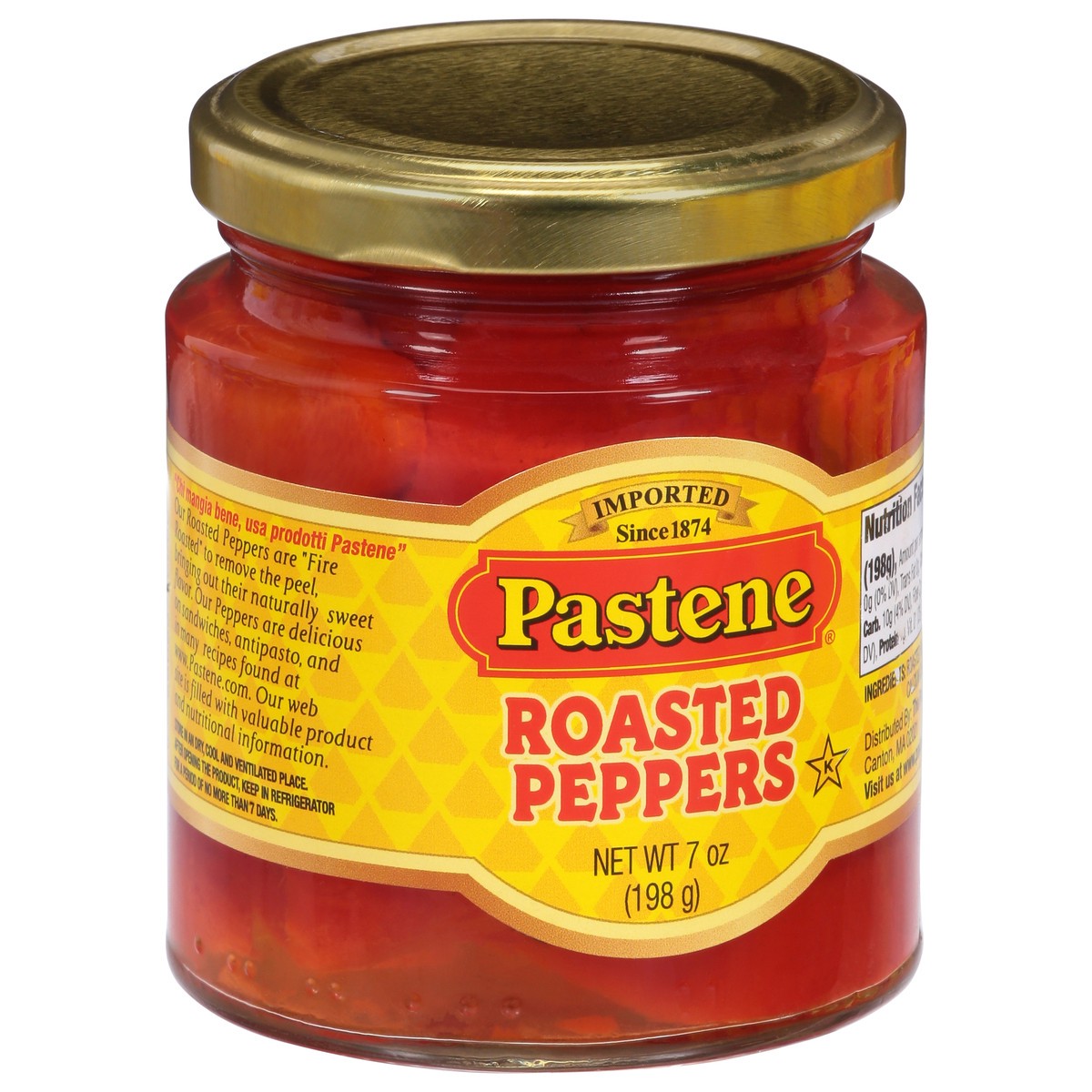 slide 9 of 9, Pastene Roasted Peppers, 7 fl oz