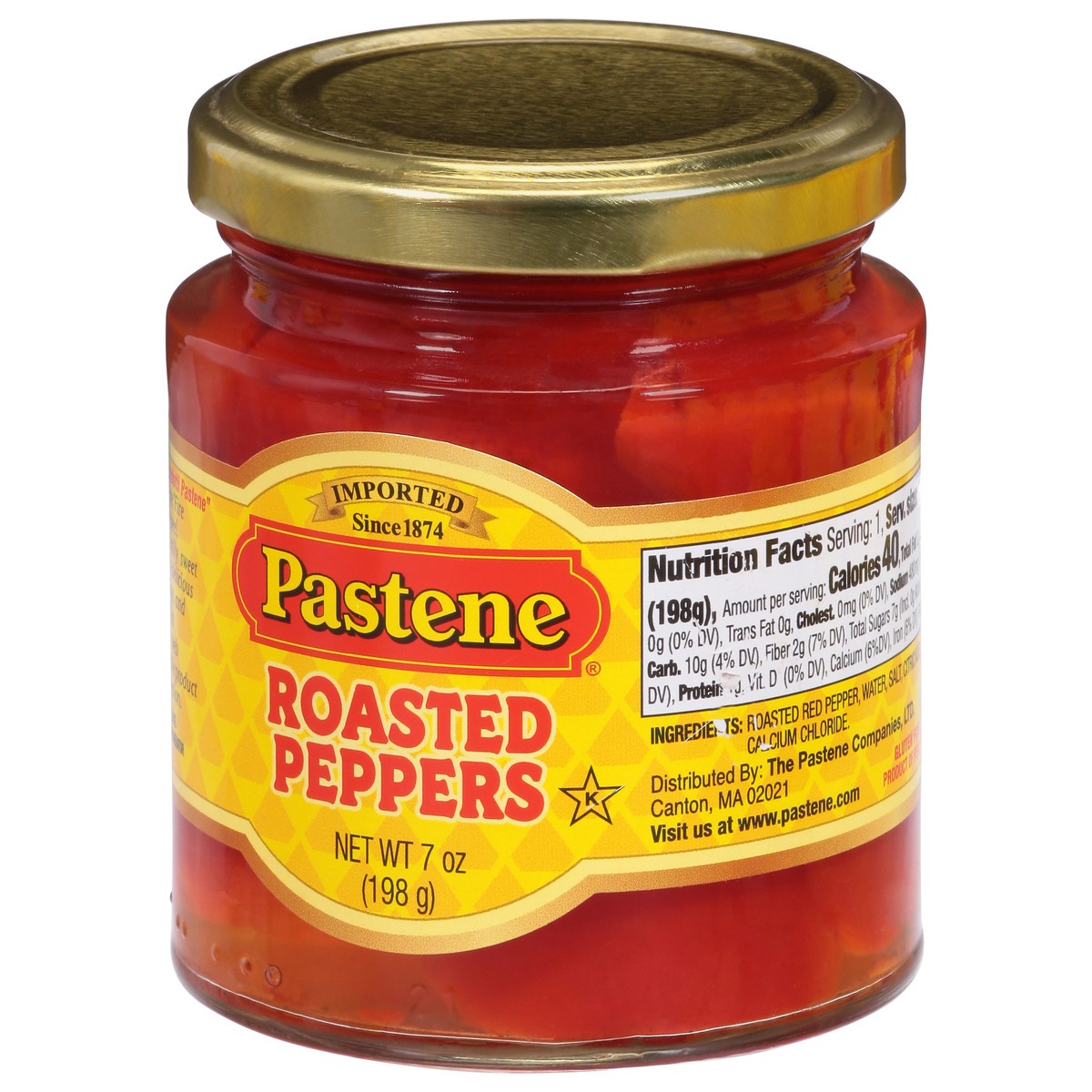 slide 7 of 9, Pastene Roasted Peppers, 7 fl oz