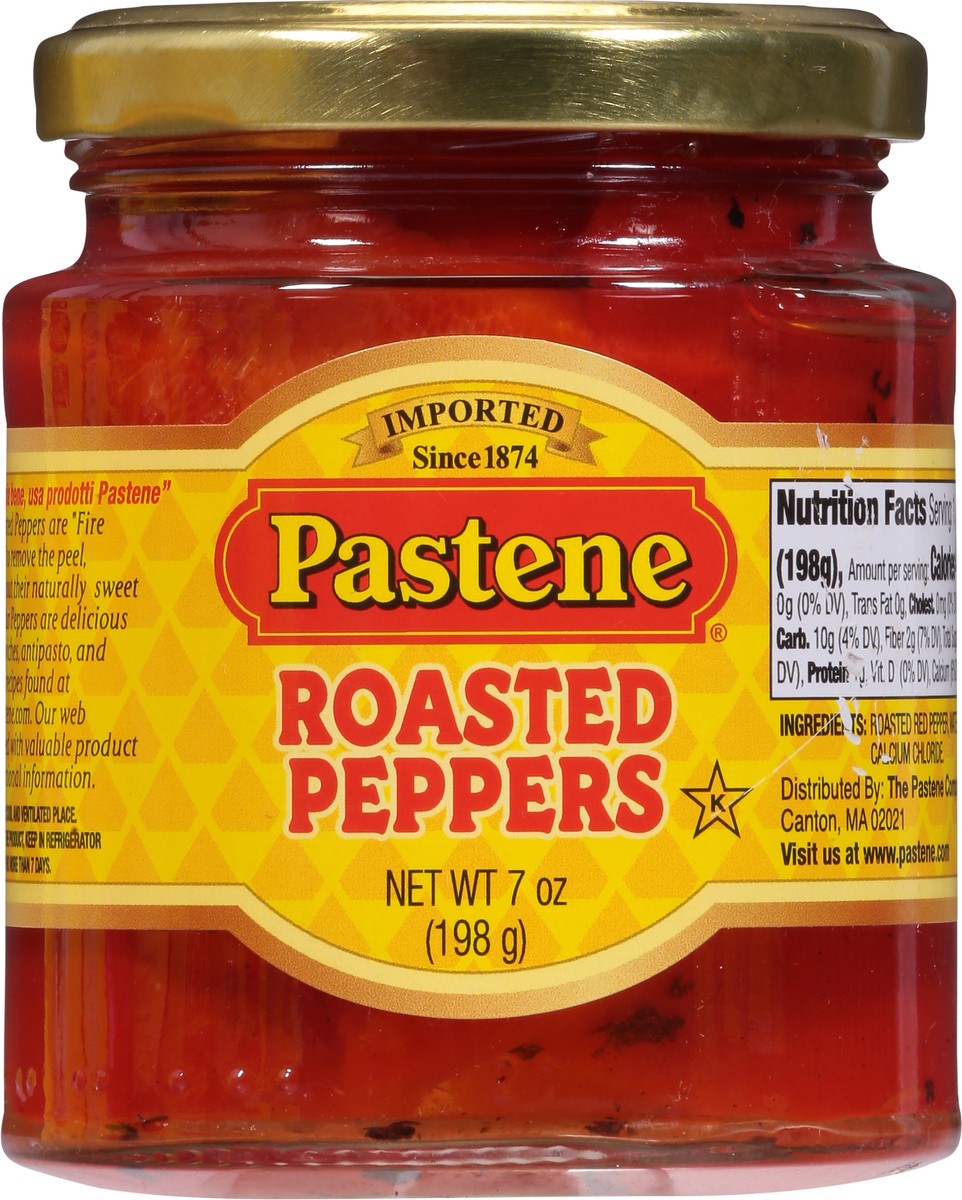 slide 5 of 9, Pastene Roasted Peppers, 7 fl oz