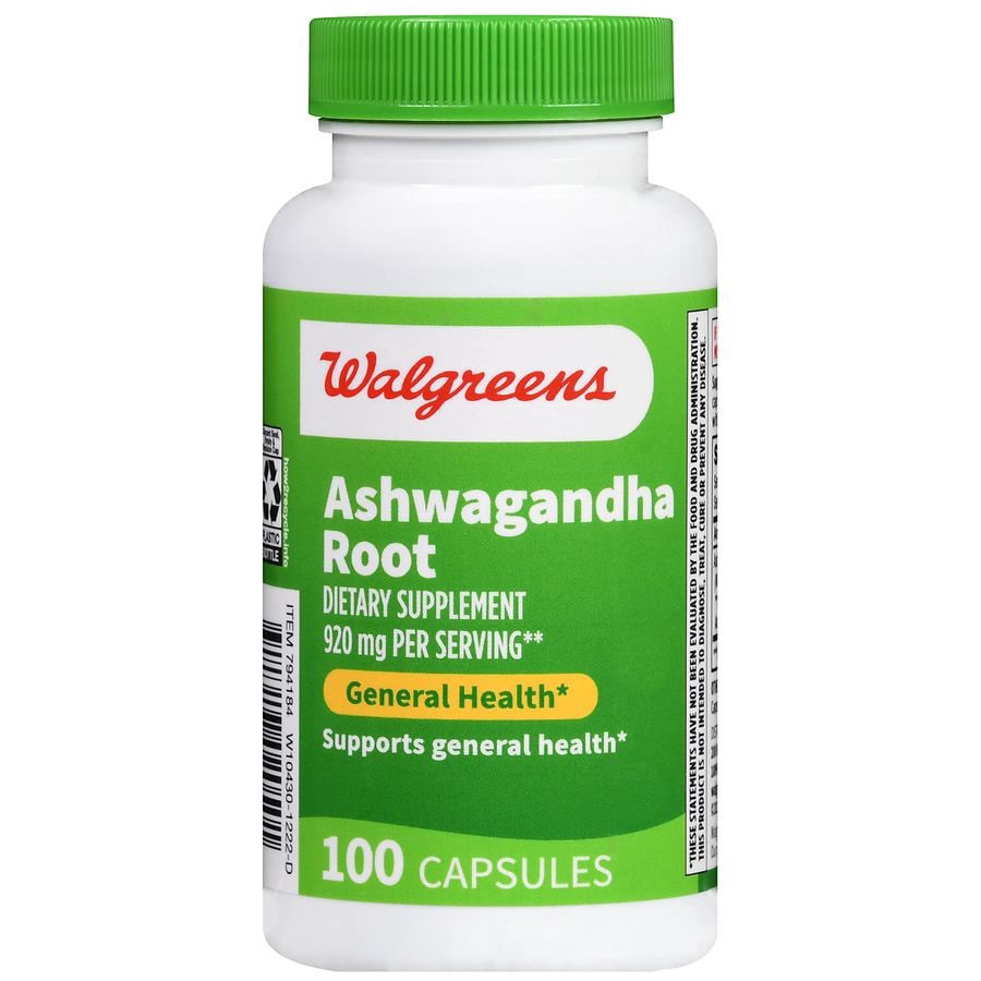 slide 5 of 5, Walgreens Ashwagandha Root Capsules, 100 ct