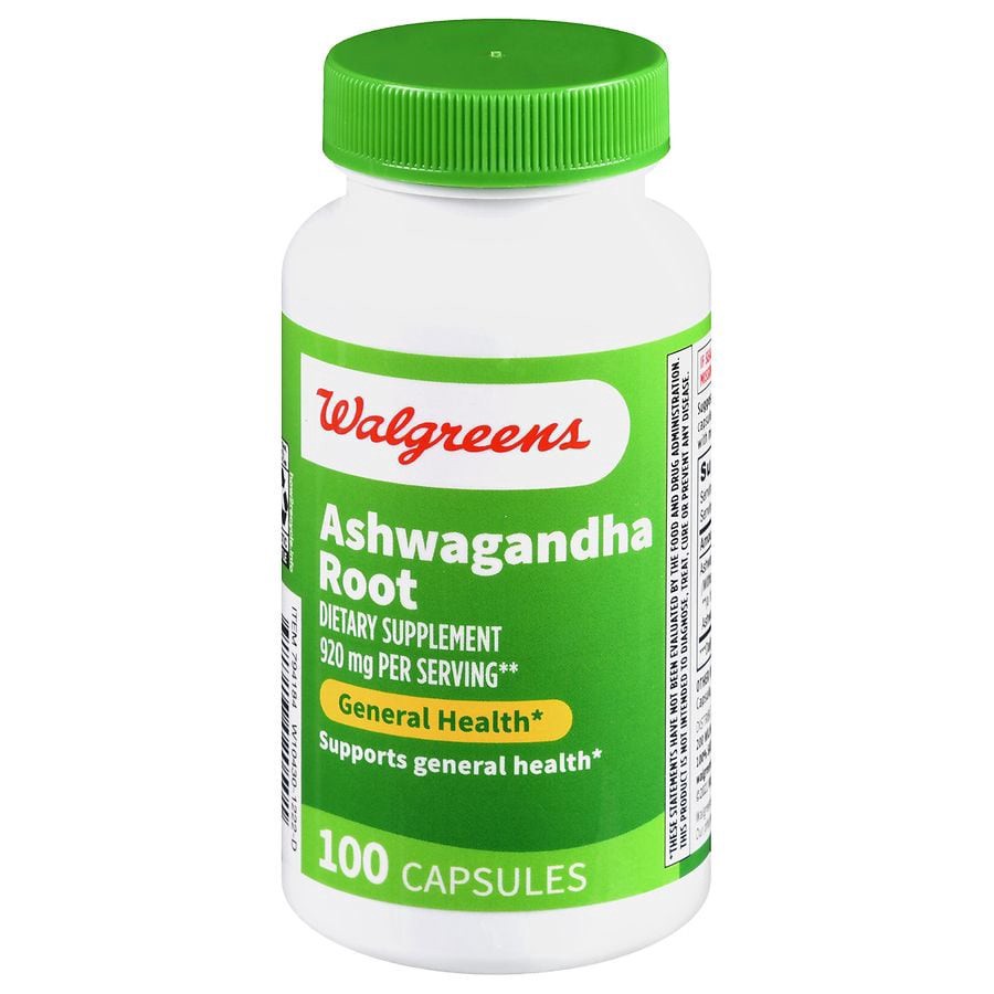 slide 1 of 5, Walgreens Ashwagandha Root Capsules, 100 ct
