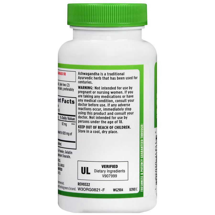 slide 4 of 5, Walgreens Ashwagandha Root Capsules, 100 ct