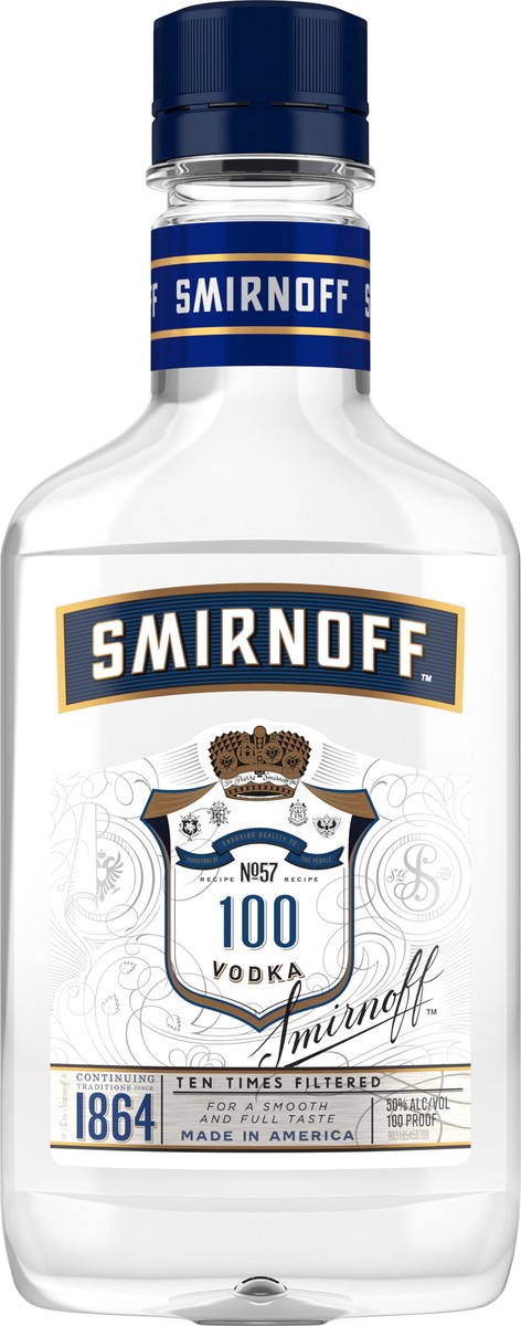 slide 4 of 4, Smirnoff 100 Proof Vodka, 200 ml