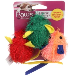 Paws Happy Life Prem Plush Mice with Catnip Cat Toy