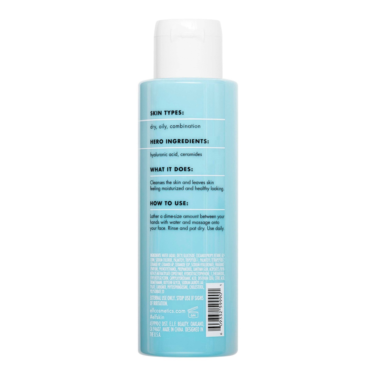 slide 55 of 97, e.l.f. Holy Hydration Daily Cleanser 3.71 fl oz, 02 fl oz