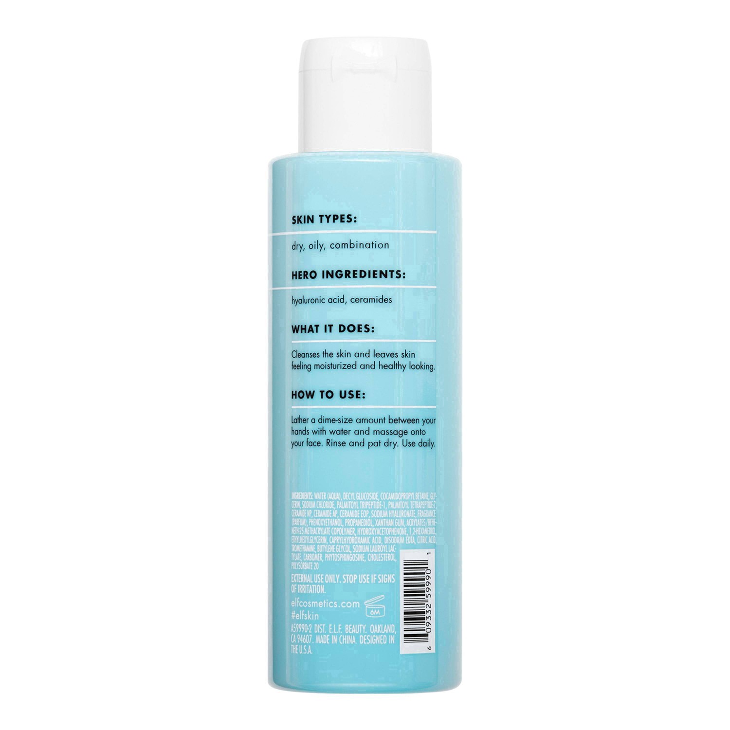 slide 74 of 97, e.l.f. Holy Hydration Daily Cleanser 3.71 fl oz, 02 fl oz