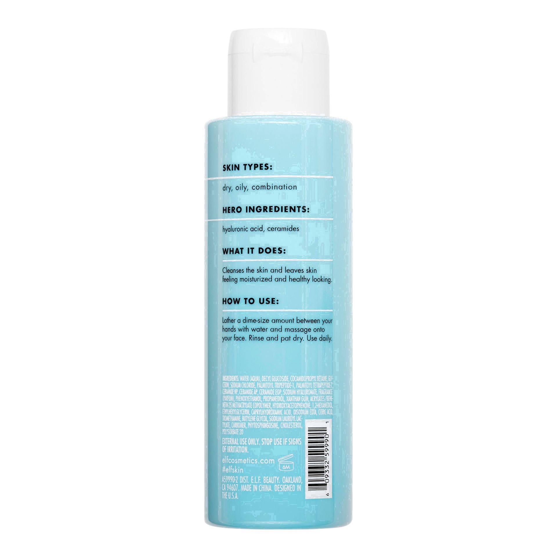 slide 94 of 97, e.l.f. Holy Hydration Daily Cleanser 3.71 fl oz, 02 fl oz