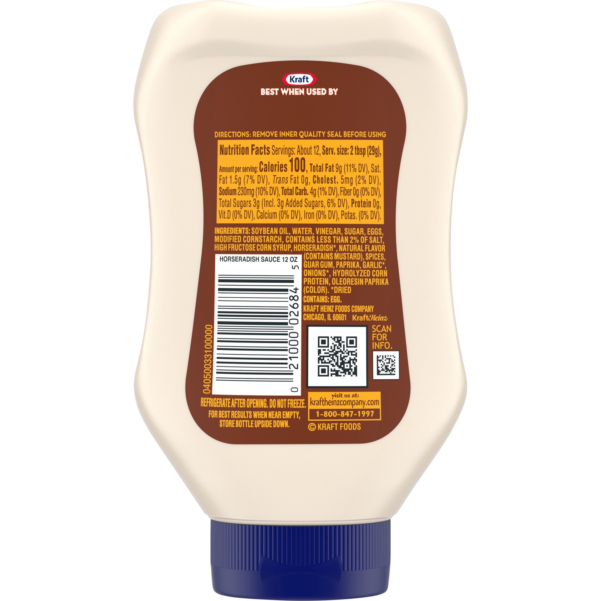 slide 5 of 6, Kraft Horseradish Sauce 12 fl oz, 12 fl oz