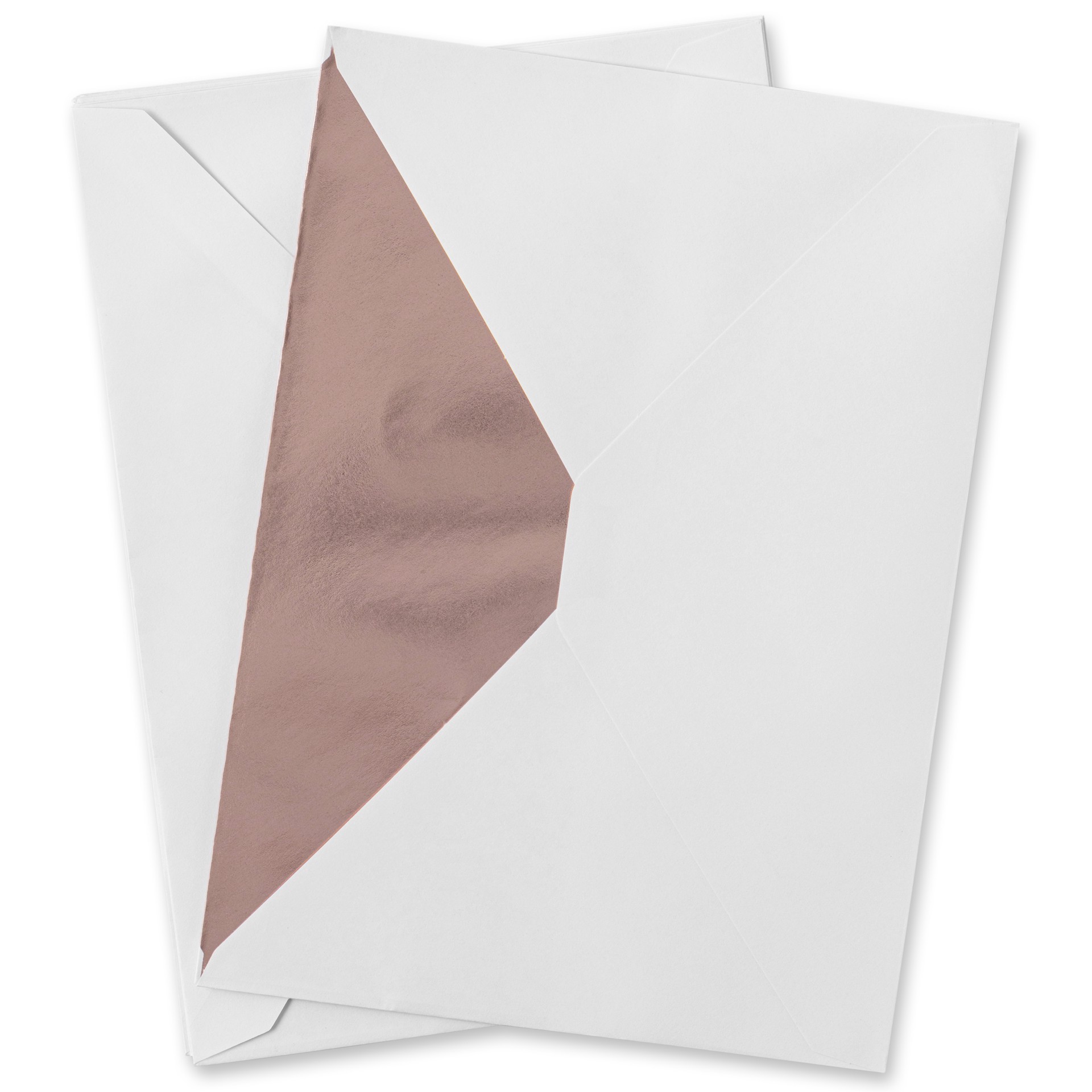 slide 3 of 5, 5.25" X 7.25" Rose Gold Foil Lined Envelopes By Recollections, 10ct., 10 ct