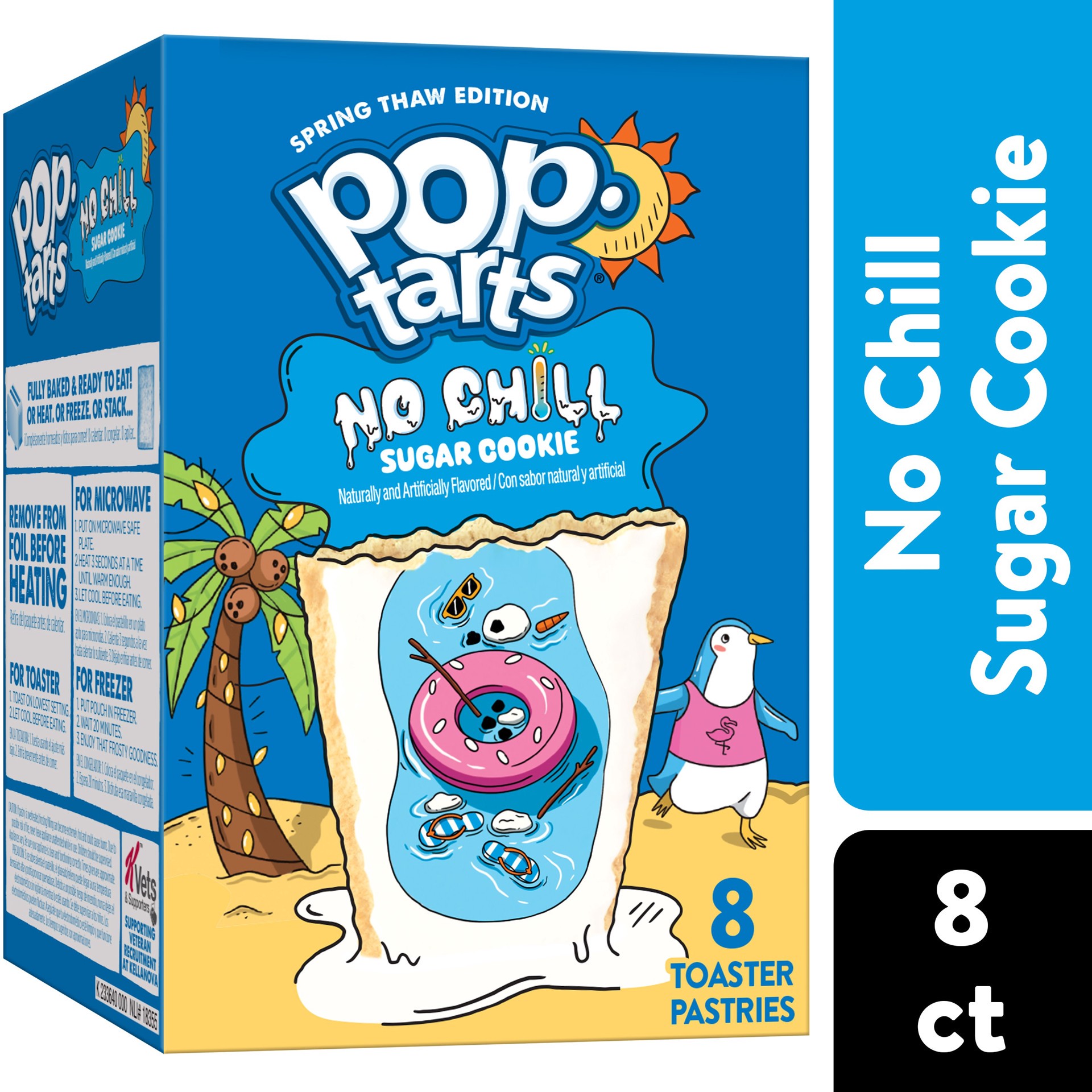 slide 1 of 7, Pop-Tarts Toaster Pastries, Spring Thaw Edition, Kids Snacks, Frosted Sugar Cookie, 13.5oz Box, 8 Pop-Tarts, 13.5 oz