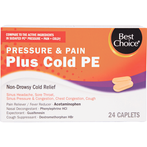 slide 1 of 1, Best Choice Cold Cough PE Caplets, 20 ct