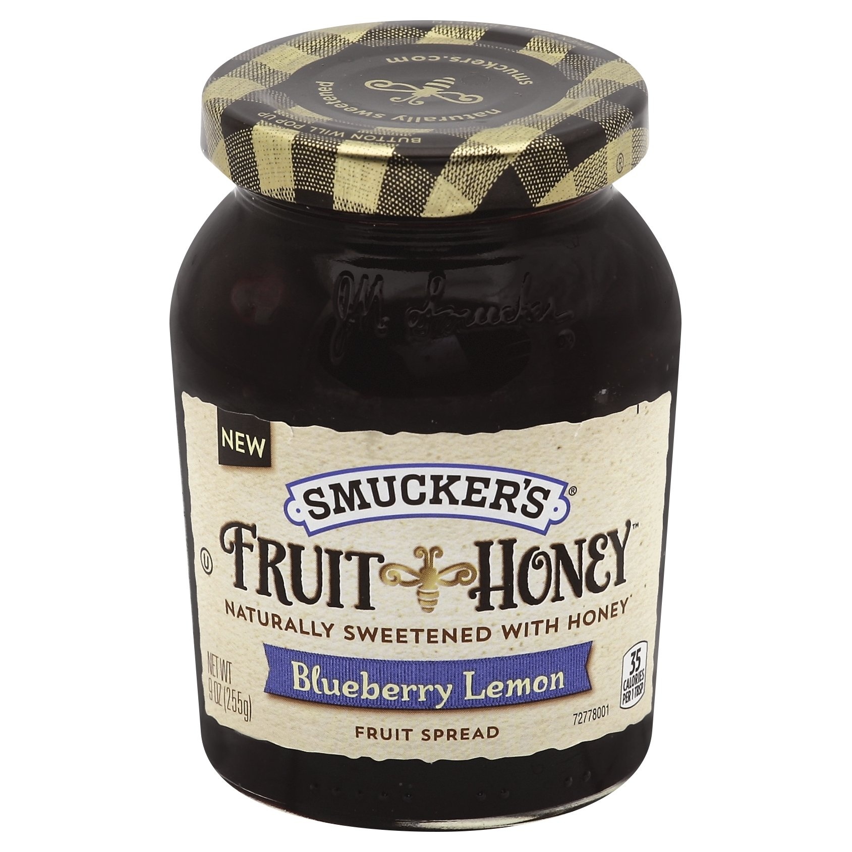 slide 1 of 1, Smucker's Fruit & Honey Bluebery Lemon Fruit Spread, 9 oz