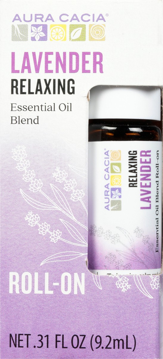 slide 8 of 9, Aura Cacia Lavender Roll-on Oil, 0.31 fl oz