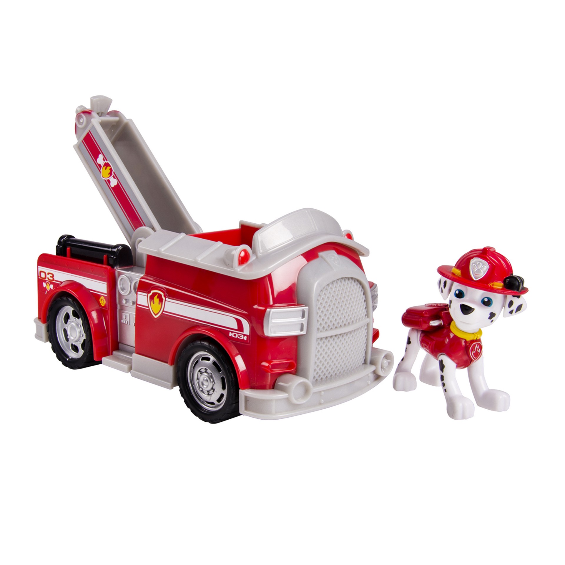 slide 1 of 5, Paw Patrol Marshall's Fire Fightin' Truck, Vehicle and Figure, 1 ct