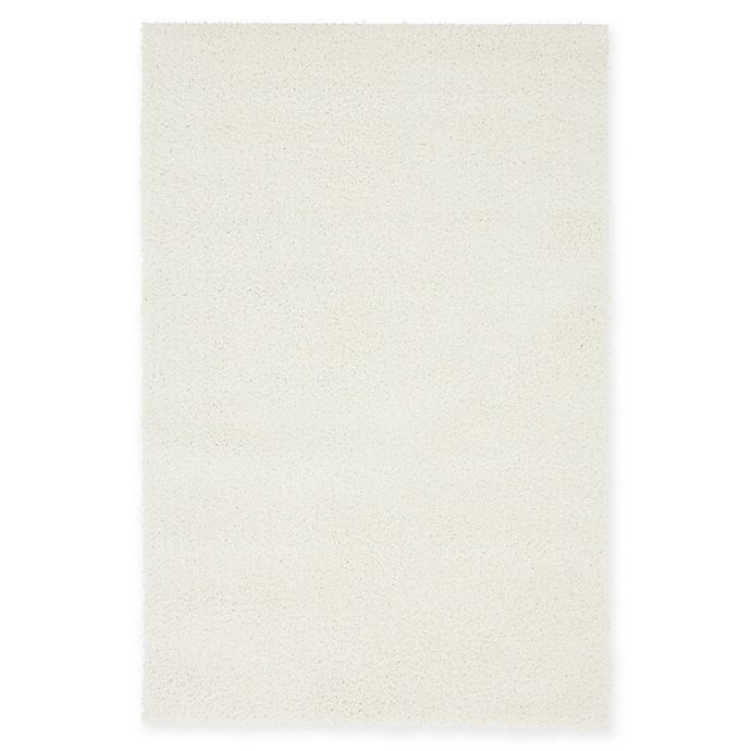 slide 1 of 6, Unique Loom Solid Shag Powerloomed Area Rug - White, 4 ft x 6 ft