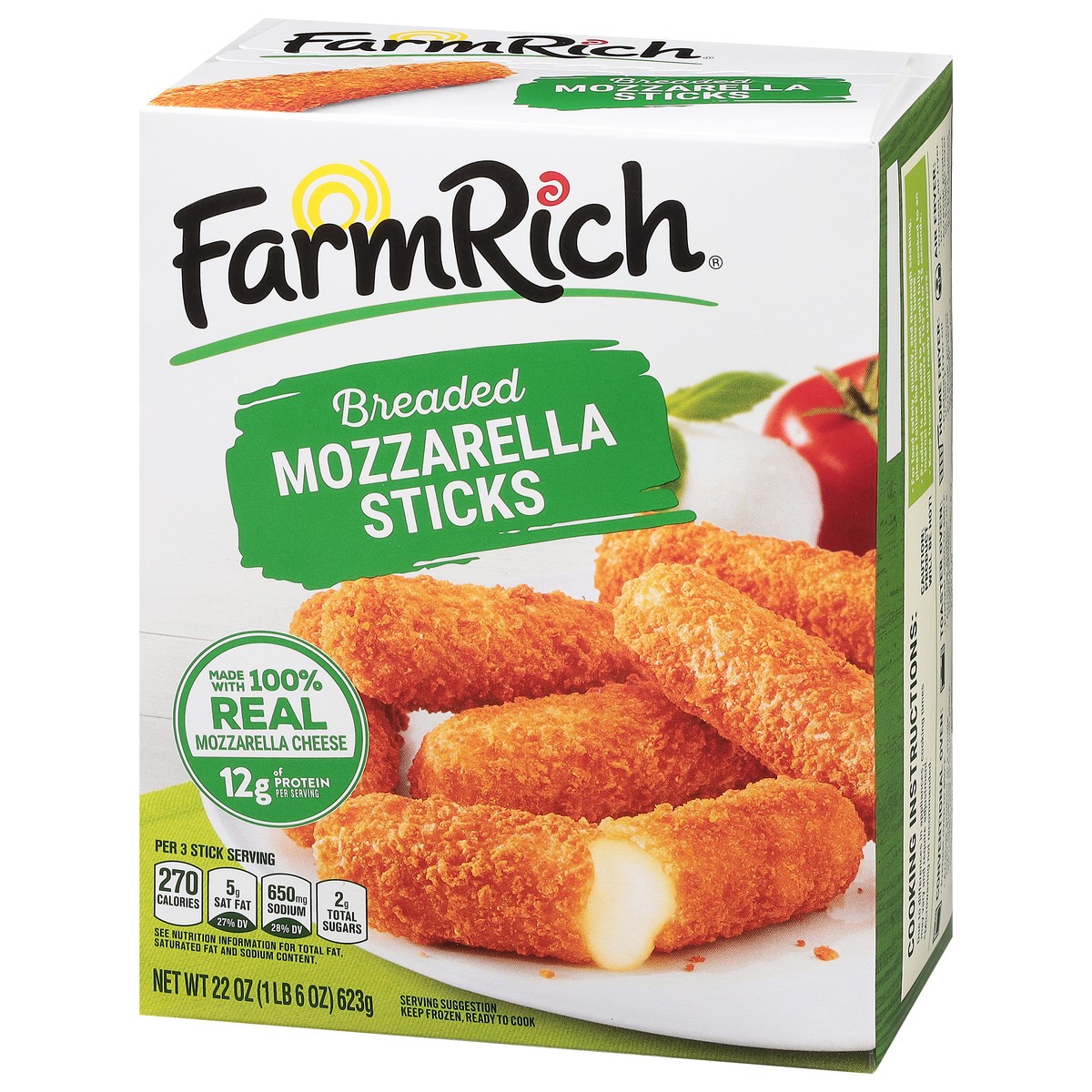 slide 3 of 9, Farm Rich Breaded Mozzarella Cheese Sticks, Frozen, 22 oz, 22 oz