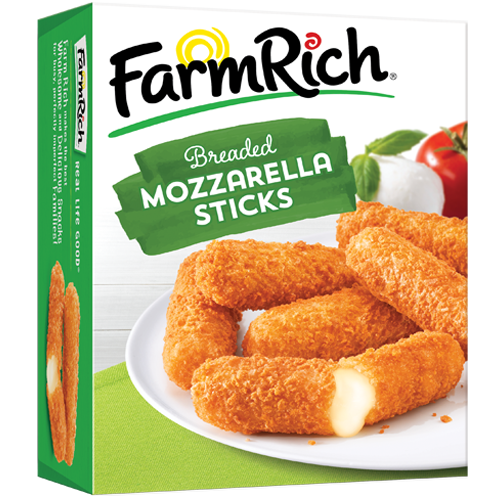 slide 1 of 9, Farm Rich Breaded Mozzarella Cheese Sticks, Frozen, 22 oz, 22 oz