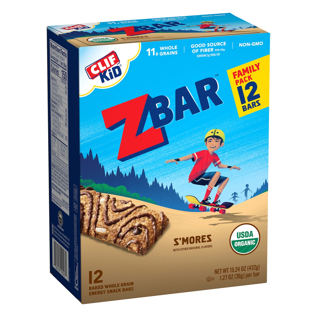 CLIF Kid Z Bar Organic S'Mores Energy Bars 12 ct Shipt