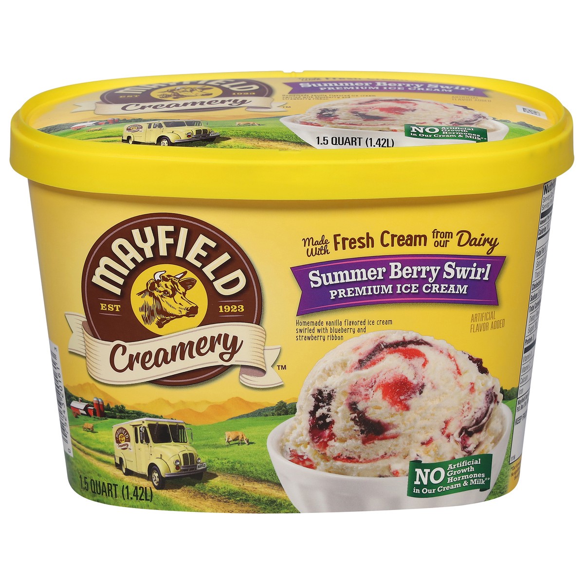 slide 1 of 9, Mayfield Creamery Summer Berry Swirl Ice Cream 1.5 qt, 1.5 qt