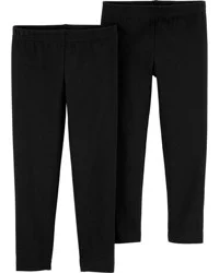 Carter's Carters Toddler 2-Pack Black Leggings Set Black 2T