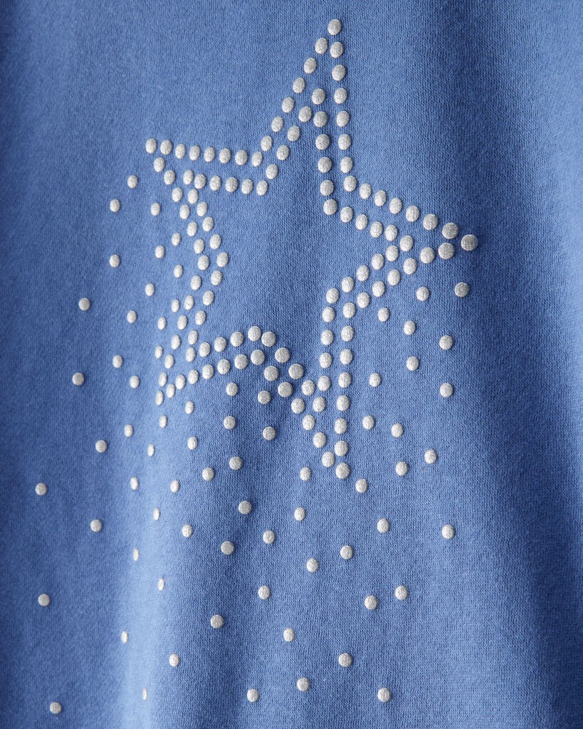 slide 2 of 3, Carter's Girls Star Shine Sweatshirt & Pant Set - Blue Blue 4, 1 ct