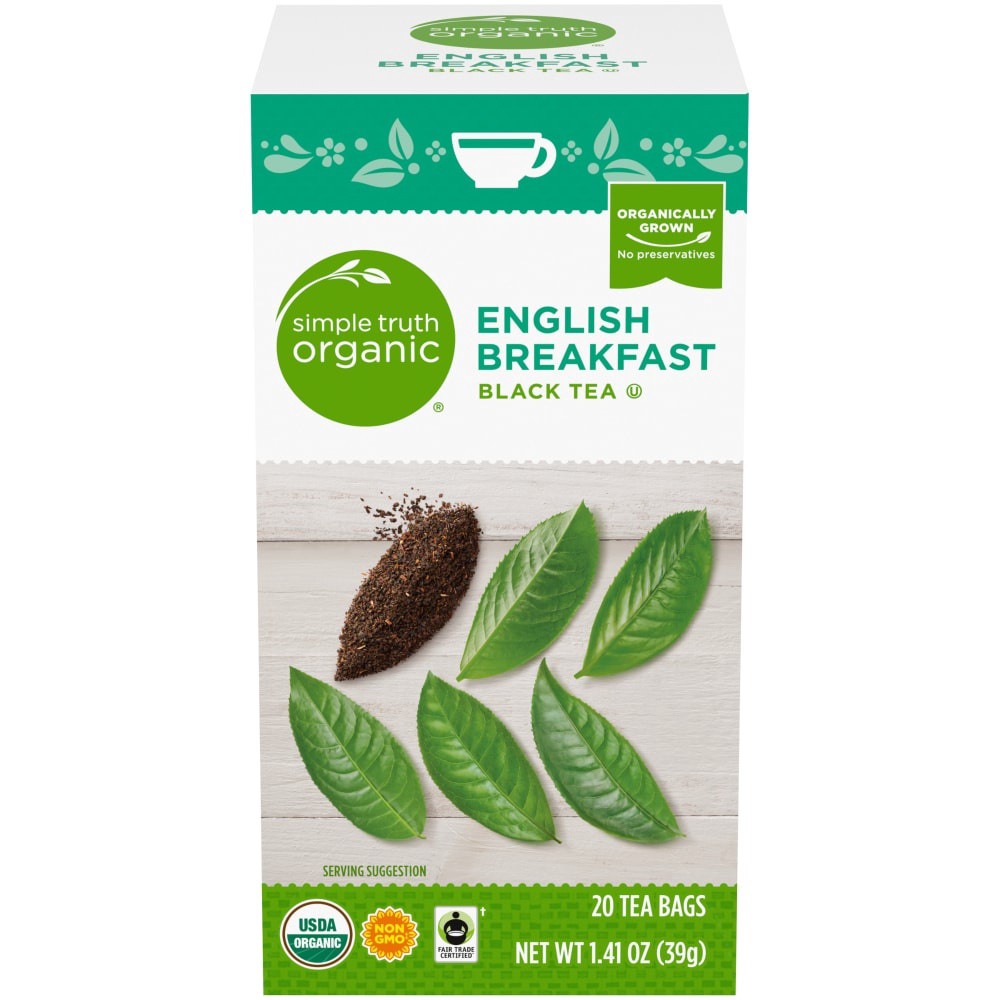 slide 1 of 3, Simple Truth Organic English Breakfast Black Tea Bags - 20 ct, 20 ct