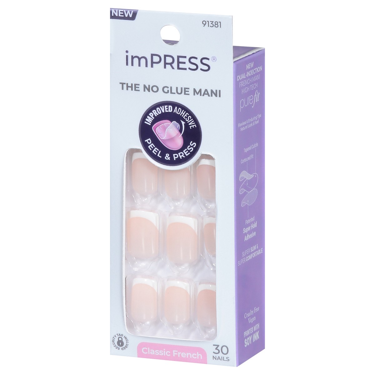 slide 7 of 14, imPRESS Classic French Nails 30 ea, 30 ct