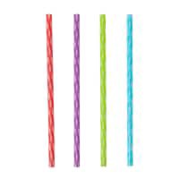 slide 14 of 17, Kolorae Striped Reusable Plastic Straws, 24 ct