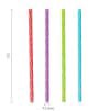 slide 12 of 17, Kolorae Striped Reusable Plastic Straws, 24 ct