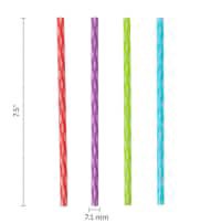slide 5 of 17, Kolorae Striped Reusable Plastic Straws, 24 ct