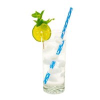 slide 10 of 17, Kolorae Striped Reusable Plastic Straws, 24 ct