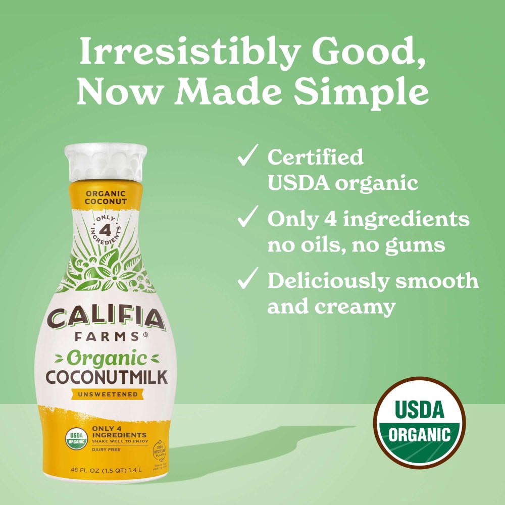 slide 6 of 6, Califia Farms Coconut Milk Organic - 48 oz, 48 oz