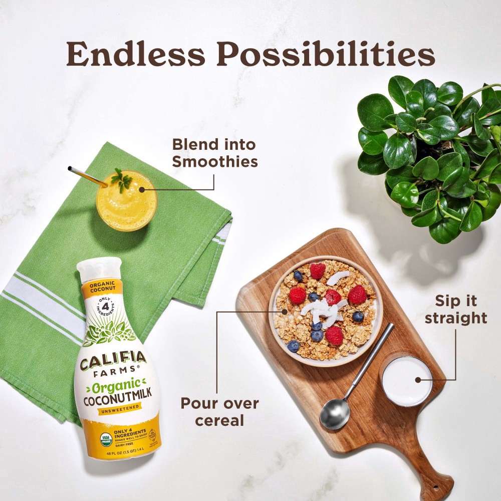 slide 5 of 6, Califia Farms Coconut Milk Organic - 48 oz, 48 oz