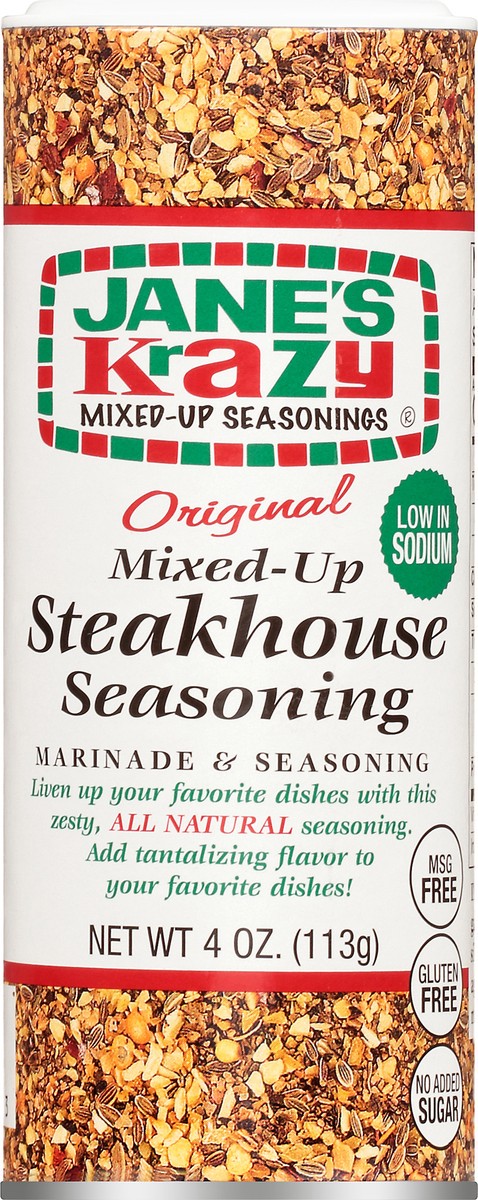 slide 6 of 9, Jane's Krazy Mixed-Up Seasonings Mixed-Up Steakhouse Seasoning Original Marinade & Seasoning, 4 oz, 4 oz