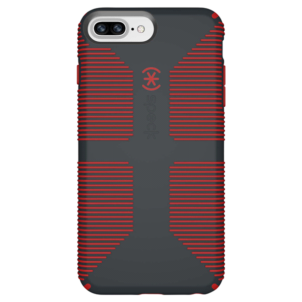 slide 1 of 1, Speck CandyShell Grip iPhone 8/7/6S/6 Plus - Charcoal Grey/Dark Poppy Red, 1 ct