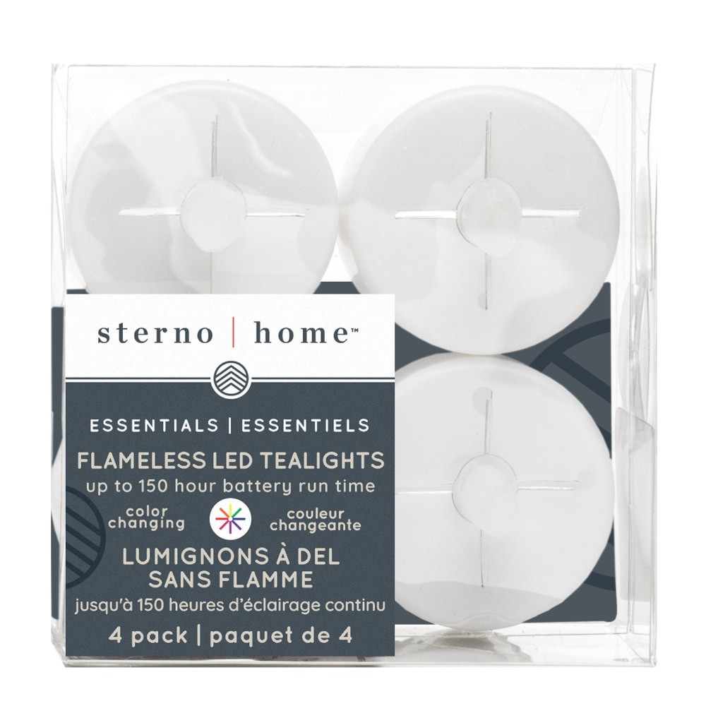 slide 3 of 4, Sterno Home Flameless Led Tealights, 4 ct