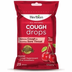 slide 1 of 1, Herbion Cherry Cough Drop, 25 ct