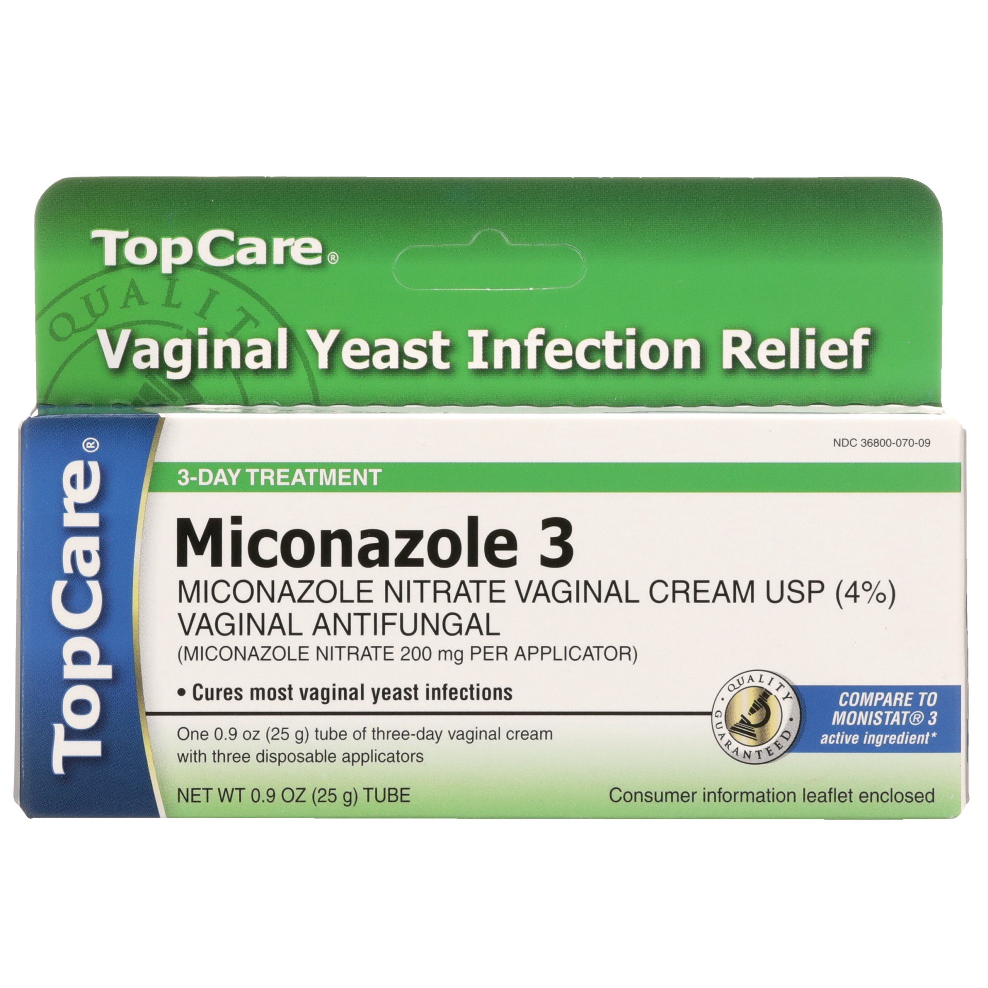 slide 1 of 6, TopCare Miconazole 3 Nitrate Vaginal Cream, 0.9 oz