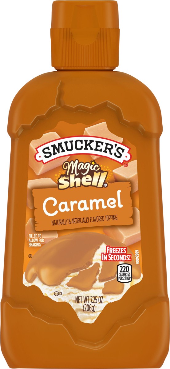 slide 4 of 8, Smucker's Magic Shell Caramel Flavored Topping, 7.25 Ounces, 7.25 oz