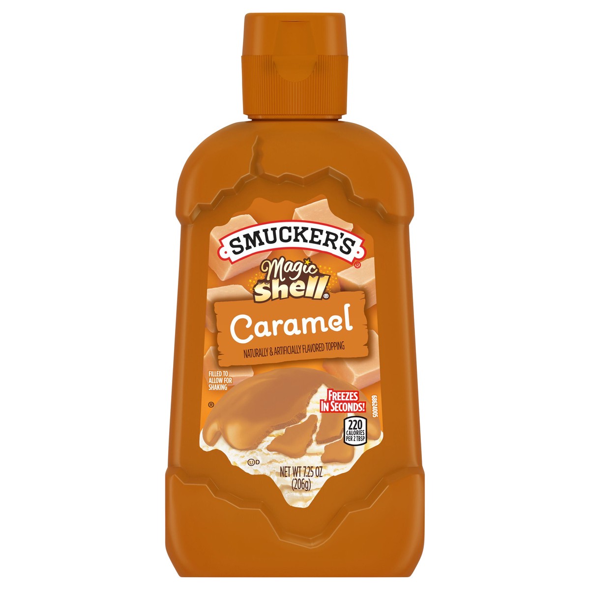 slide 1 of 8, Smucker's Magic Shell Caramel Flavored Topping, 7.25 Ounces, 7.25 oz