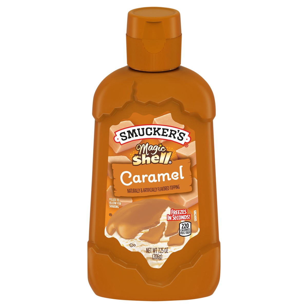 slide 1 of 8, Smucker's Magic Shell Caramel Flavored Topping, 7.25 Ounces, 7.25 oz