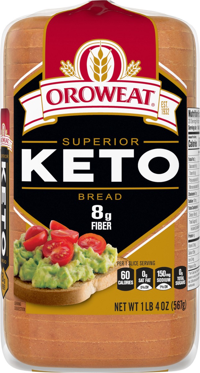 slide 3 of 7, Oroweat Keto Bread, 20 oz, 20 oz